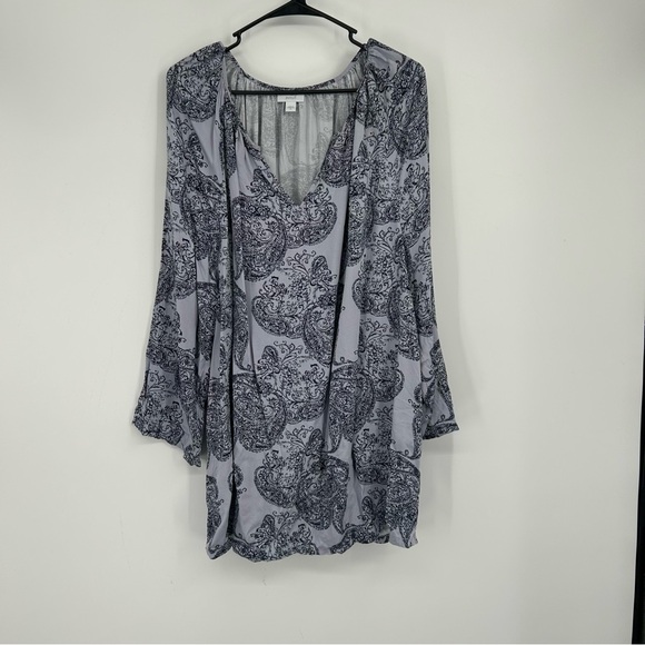 J. Jill Tops - J. Jill purejill‎ & Purple Blouse Paisley Print V-Neck Size 2X Flowy Soft